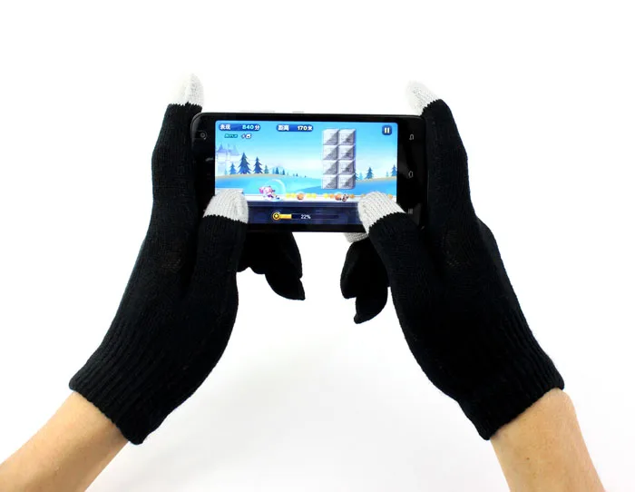 Новинка, перчатки для сенсорного экрана, зимние вязаные перчатки для смартфона iphone I9300, женские и мужские перчатки, зимние перчатки#30