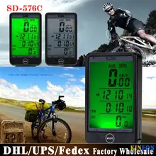 100 шт./лот, водонепроницаемый беспроводной секундомер, одометр, спидометр, сенсорный ЖК-компьютер, с подсветкой, светильник Scr