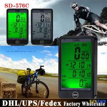 

100pcs/lot Waterproof Wireless Stopwatch Odometer Speedometer Touch LCD Computer With Back-light Scr