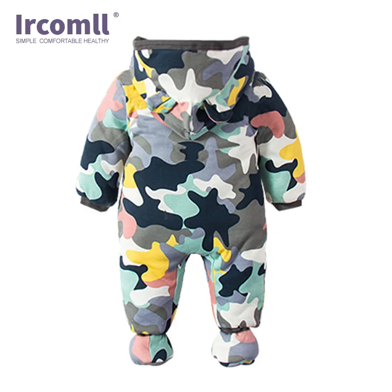 Детский камуфляжный комбинезон Ircomll хлопковый с капюшоном для новорожденных