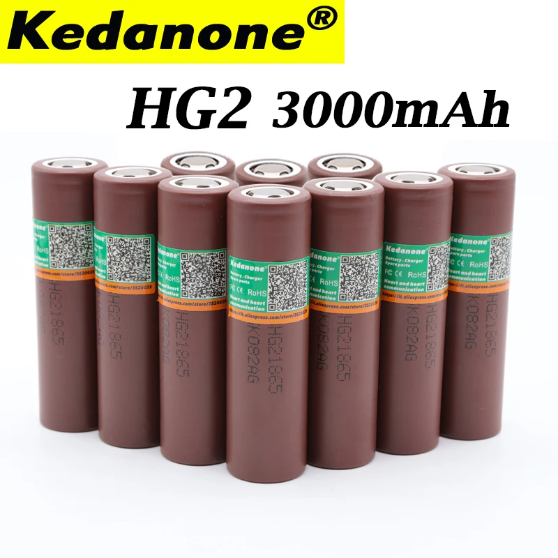10 шт Оригинальный HG2 18650 3000 mAh батарея 18650HG2 3 6 V разряд 20A предназначен для LG