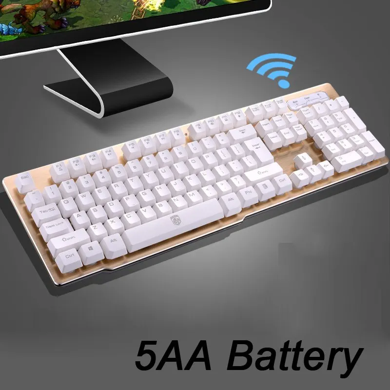  MK500 Wireless Keyboard Rechargeable Backlight Gaming Charging Backlight Wireless Keyboard Alloy Pa