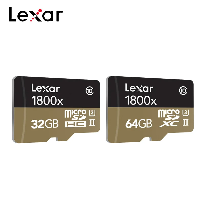 Lexar 1800x карта памяти 32 Гб 64 Гб SDXC высокая скорость 270 м/с UHS-II класс 10 Micro SD карта U3 TF Microsd