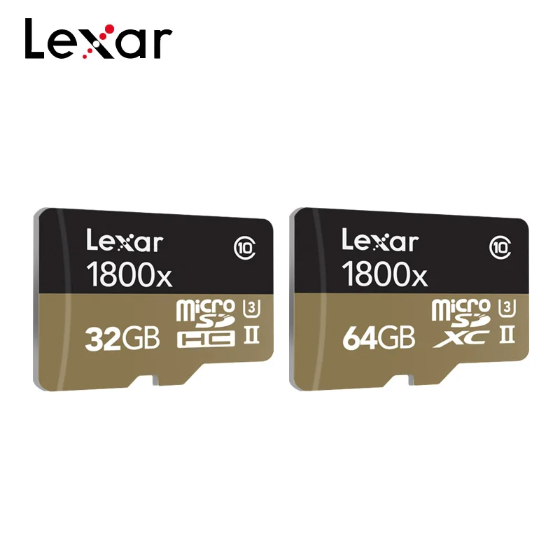 100% оригинал Lexar 1800x карты памяти 32 Гб 64 GB SDXC высокое Скорость 270 м/с V90 UHS-II Class 10 Micro SD карты U3 TF Microsd