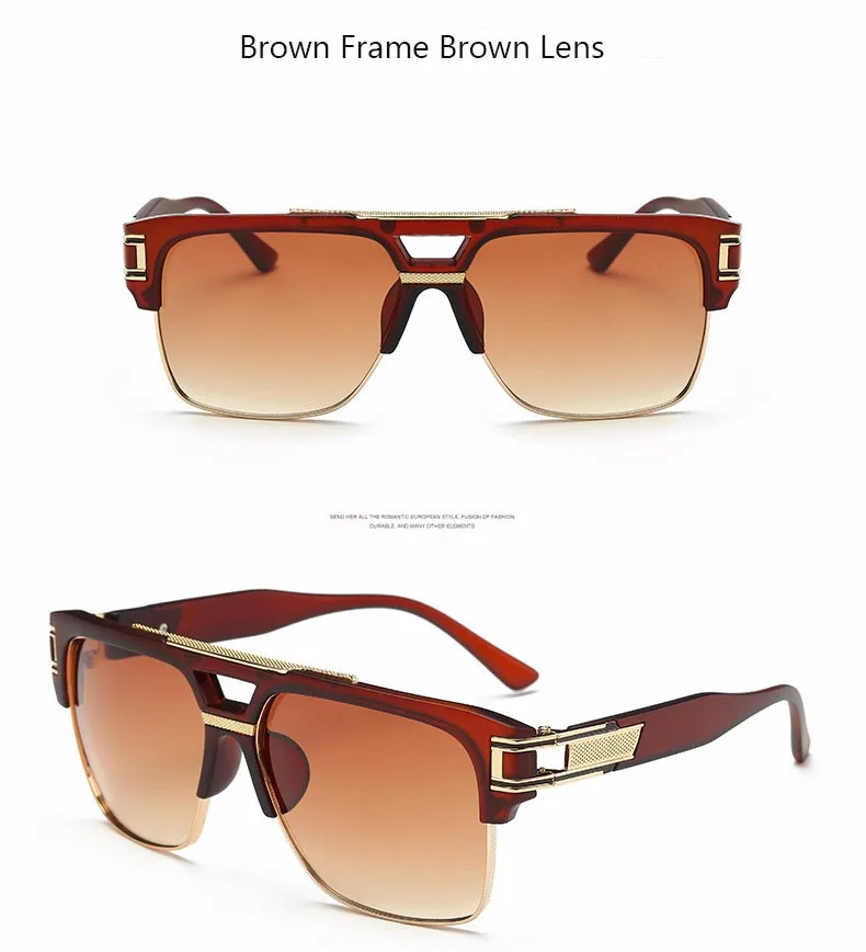 2019 новые брендовые дизайнерские Золотые Большие Мужские квадратные солнцезащитные очки модные очки для мужчин ретро очки oculos de sol sonnenbrille