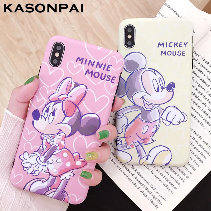 

Cartoon Mickey Minnie Mouse Case For Huawei P20 P30 Pro Mate 10 20 Pro Nova 4 3 3i 2S P10 Plus Honor 10 9 Cute Soft Cover Case