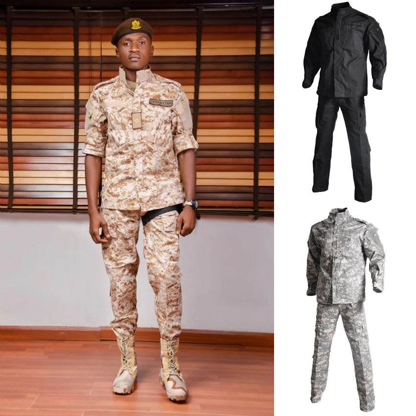 

WW2 US Army Military Uniform for Male Soldier Tactical Army Suit Camlouflage Multicam Combat Jacket+trousers Desert Clothing Set
