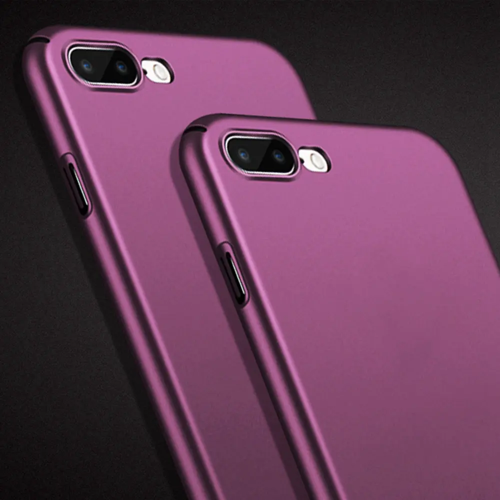 Plain Phone Case For Apple iphone 7 8 Plus Hard Plastic Frosted Cover