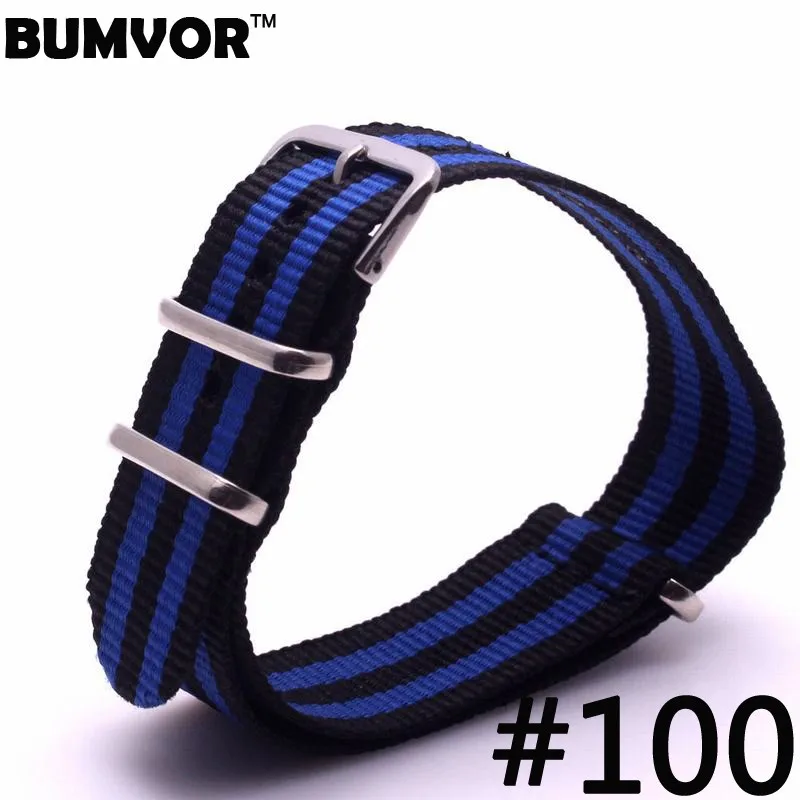 1pcs Nato Strap 22mm Nylon Watch Band Waterproof Watch Strap On For Hours men watchbands 79-125