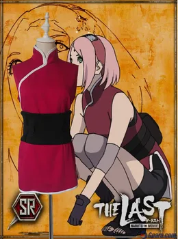 

[Stock] Hot Anime Naruto Haruno Sakura Cosplay THE LAST Ninja Combat Uniform Cosplay Costumes For Female Uniform Free Shipping