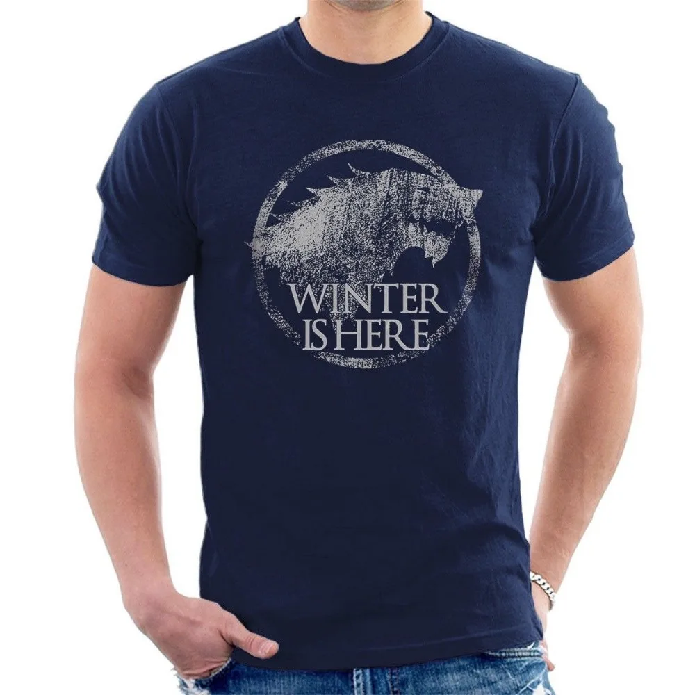 

Winter Is Here Stark T-Shirt Night King Jon Snow Got Game Thrones Tee Shirt Mens 2019 New Tee Shirts Printing Cool T Shirts