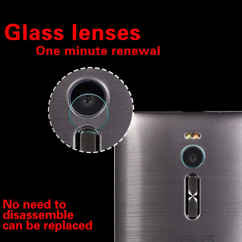 

Back Camera Lens 2.5D Tempered Glass Film For Asus Zenfone 2 ZE550ML ZE551ML Z3580 5.5" Rear Camera Lens Explosion Proof Film