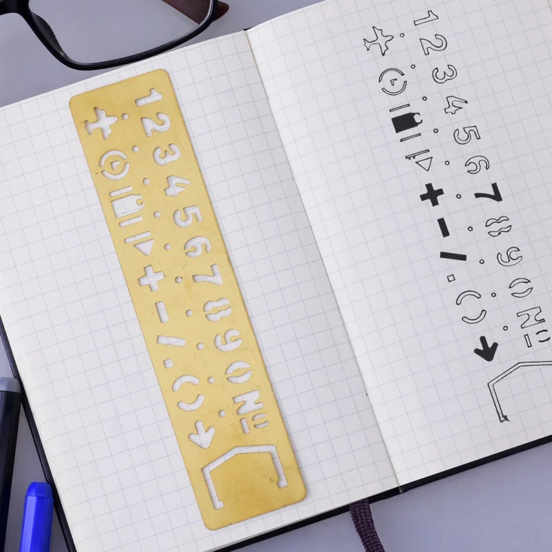 

Journal Planner Stencils,1x5"(3x13cm) Alphabet Letters,stainless steel Bullet Journal Stencil,Banner,Flag,2017 NEW Arrival