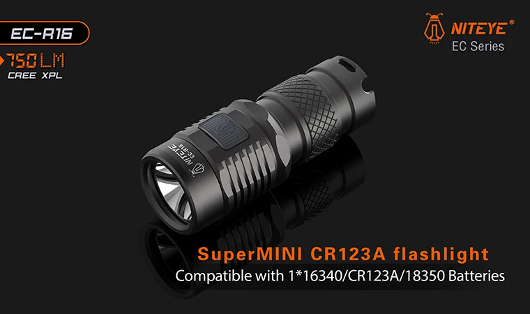 Jetbeam Niteye EC-R16 фонарь EDC Cree XP-L Led 750 люмен 4 модели функция памяти боковой переключатель 16340 CR123A фонарик