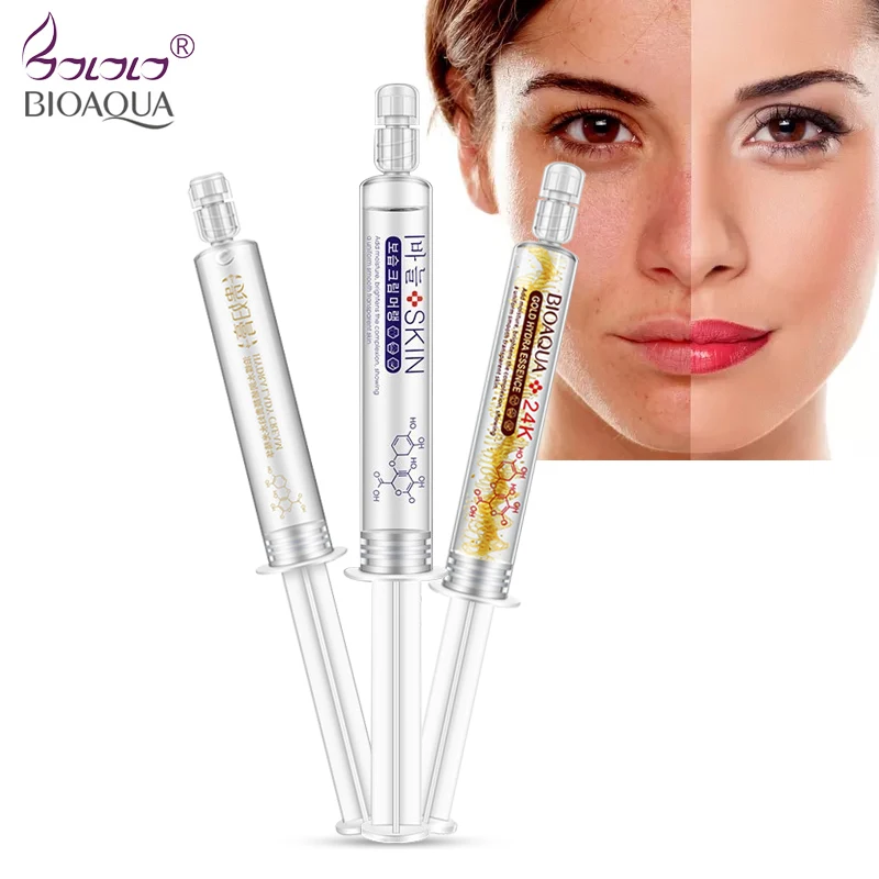 

BIOAQUA 24K gold hyaluronic acid face Hyaluronic Acid facial serum mask Anti Aging wrinkle whitening skin care 3pcs