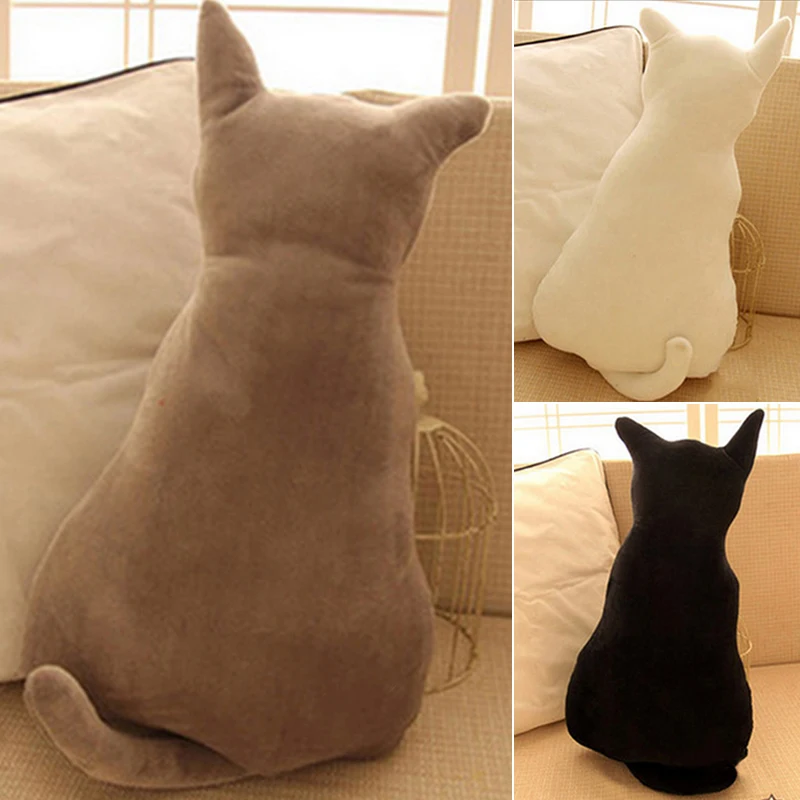 Cute Cat Plush Back Shadow Toy Pillow Seat Cushion Birthday Gift Little