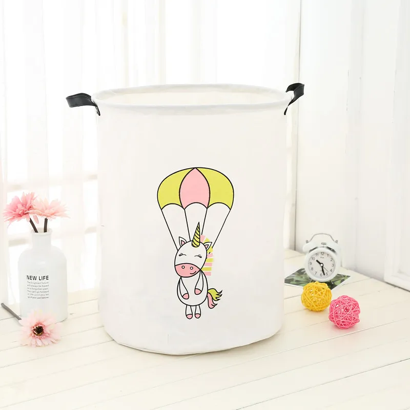 18 Best Selling Storage Bag For Nordic Cartoon Children's Toy DIY Storage Bucket Home Fabric Large Canvas Dirty Clothes Bucket