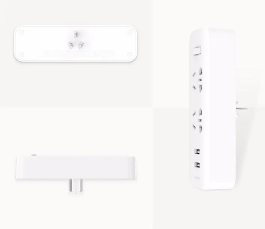 Xiaomi Mijia преобразователь питания портативный переходник для путешествий Электрический настенный AC 5 в 2.1A 2 розетки 2 USB быстрая зарядка