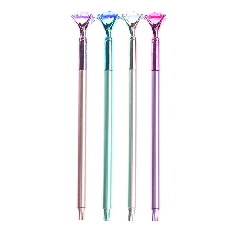 

1pc New Color Diamond Head Gel Pen Korean Students Creative Stationery Plastic Pen Blue Refill Children Student Gift Stationery
