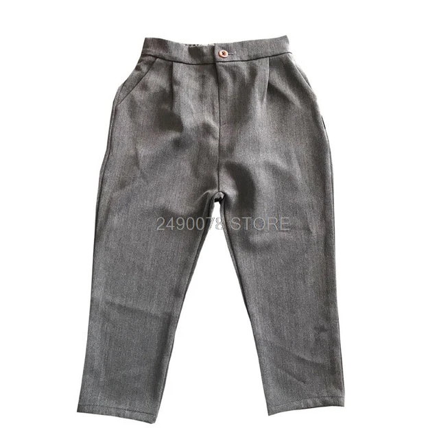 one pants Школьная форма для мальчиков Костюмы комплект детской одежды ремень строгого стиля рубашка+ шорты на свадьбу платье на день рождения детское фортепиано костюм для танцев - Цвет: one pants