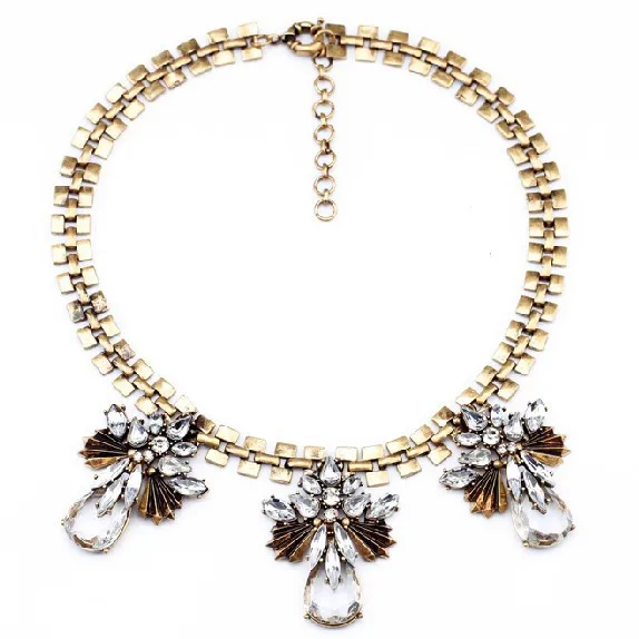 

2014 Brand Vintage Trendsetter Crystal Pendant Necklace Fashion Jewelry Factory Wholesale