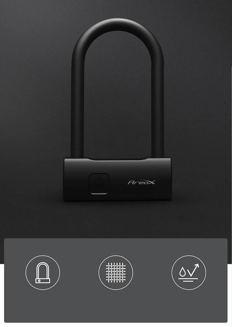 (In Stock) Xiaomi Ecological Chain Brand AreoX Intelligent Fingerprint U Lock U8 Door Car Motorcycl