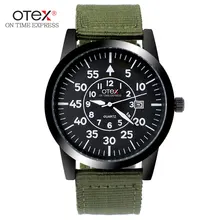Men s Casual Sport Quartz Watch Mens Watches Top Brand Luxury Quartz Watch Canvas strap Military