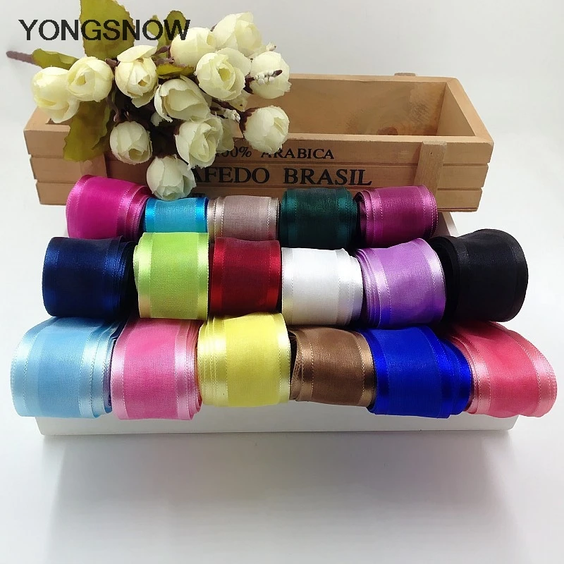 

5m 25mm Organza Ribbon Lace Fabric for Wedding Gift Wrapping Decoration DIY Handmade Ribbon Bow Craft Festival Party Supplies