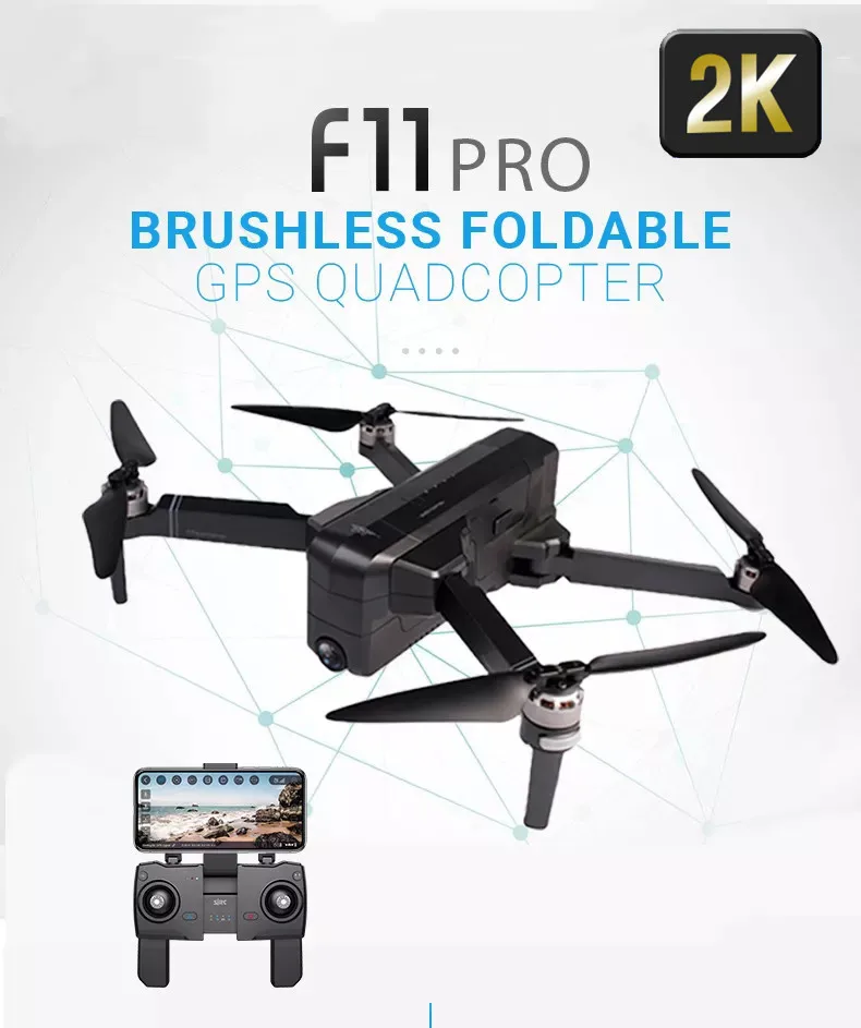 

SJRC F11 Pro GPS 5G WiFi FPV 2K HD Camera Foldable Brushless RC Drone Quadcopter RC Helicopters Remote Control Toys
