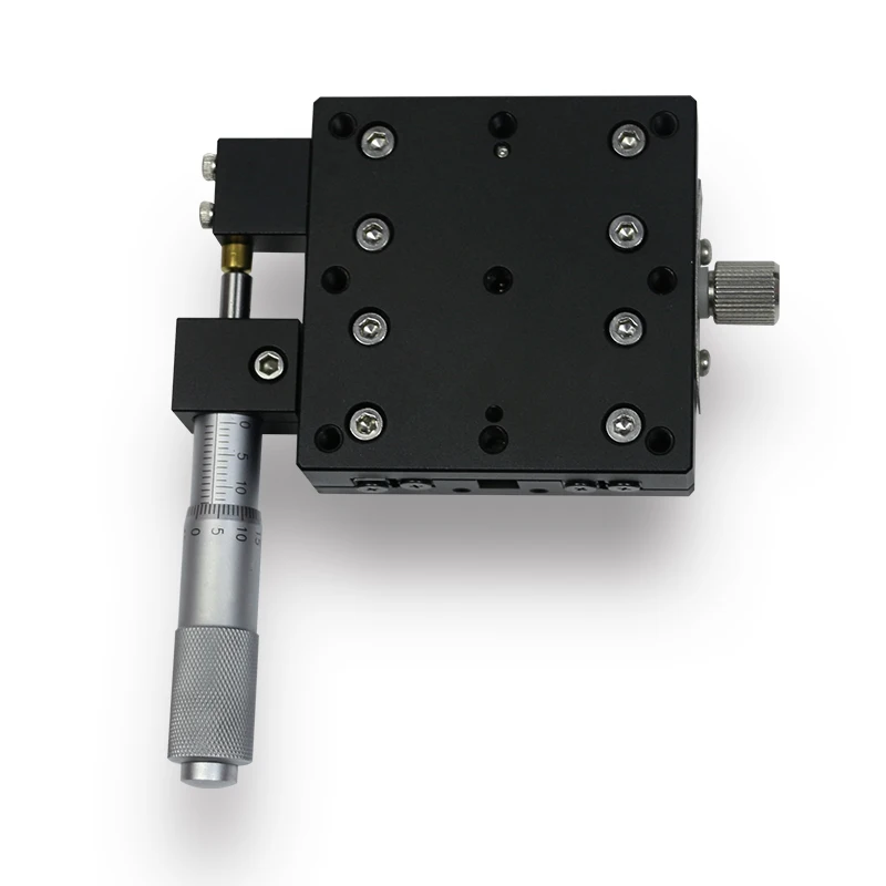 

High Precision X Left Axis Manual Displacement Trimming Platform 60*60mm Cross Roller Guide Way Linear Stage Sliding Table