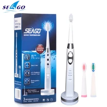 Sonic Electric Rechargeable Toothbrush with 2 Toothbrush Heads Teeth Whitening USB Charging