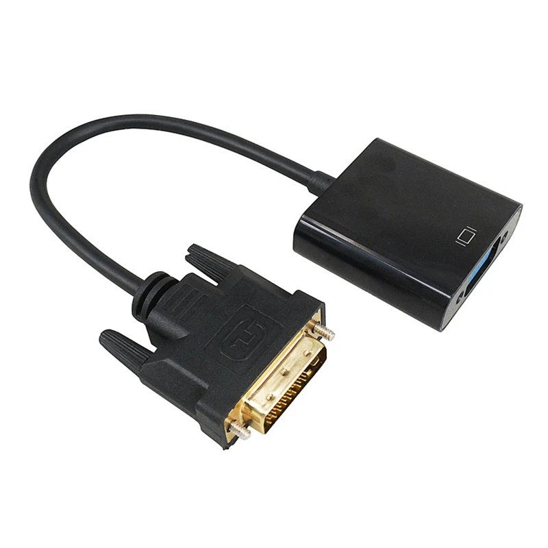 Rankman 1080P DVI to VGA Adapter Cable DVI 24+1 24+5 Male to VGA Female Video Converter Adapter for TV PS3 PS4 PC Display
