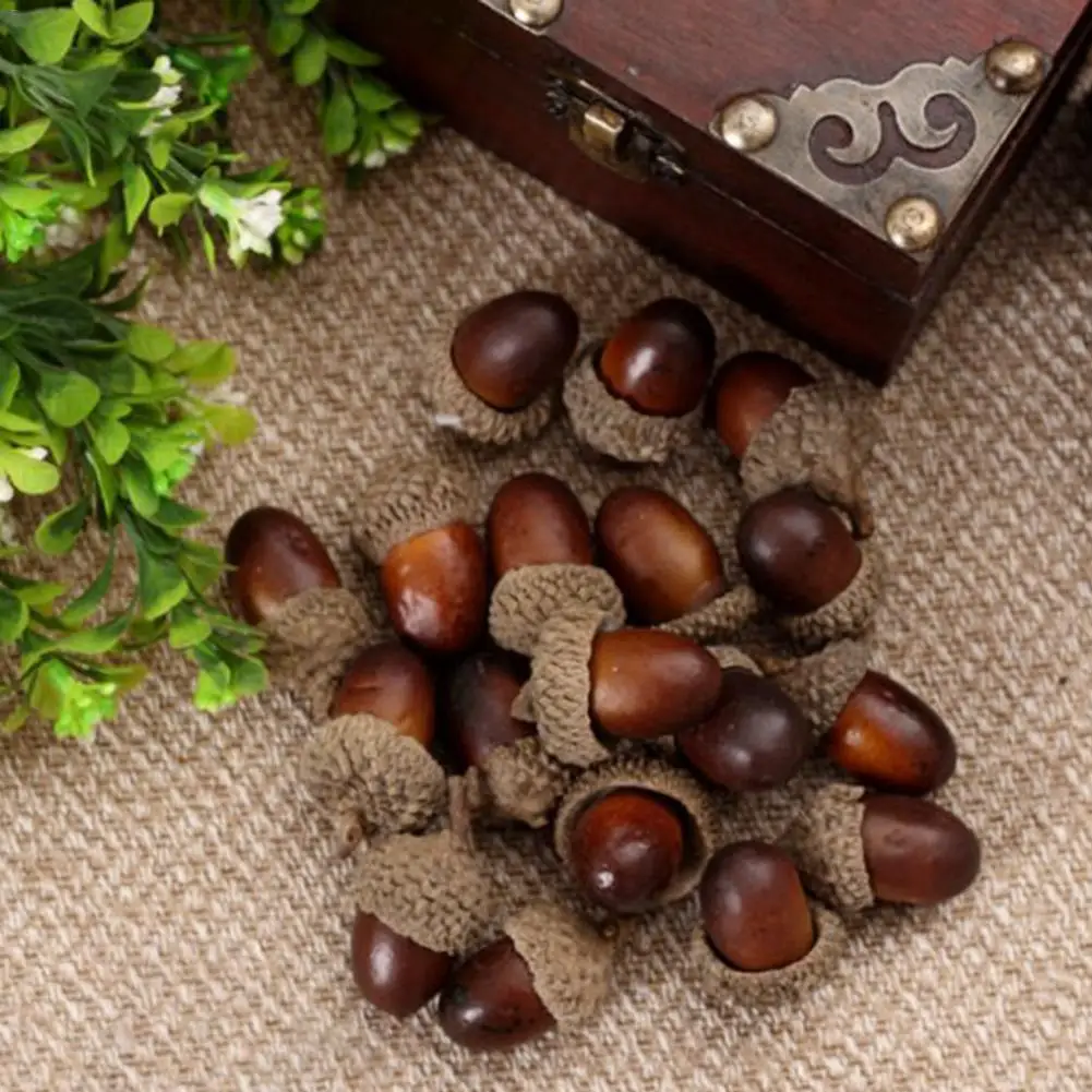 

20PCS Simulation Acorn Mini Foam Pine Nuts Christmas Tree Decoration Wedding Scene Decoration Shooting Props