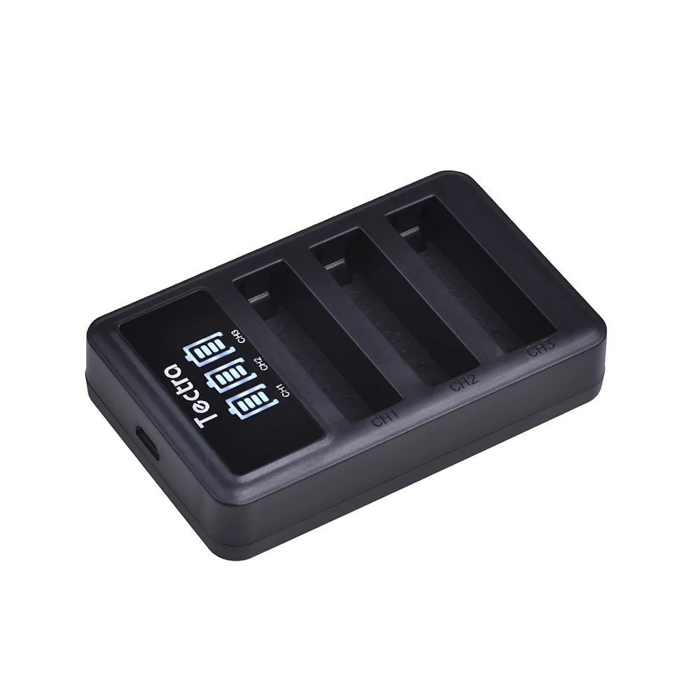 Günstige Tectra 3 stücke 1450 mah Original mi jia 4 karat Batterie + LED 3 Slots USB Ladegerät für Sport Xiao mi mi Jia Action mi ni Kameras Batterie