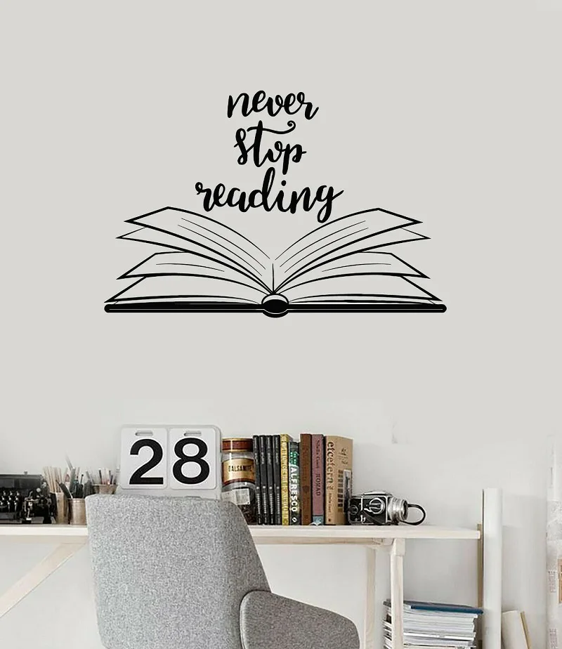 

Vinyl wall decals, classroom, reading room library, home study, living room bedroom decoration stickers DS19