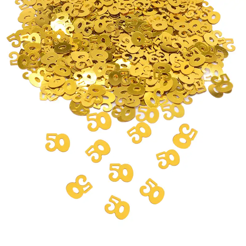 18 30 40 50 60 Золотой номер конфетти цифровой посыпать металлик для счастливого дня рождения взрослая церемония Свадьба юбилей деко поставки