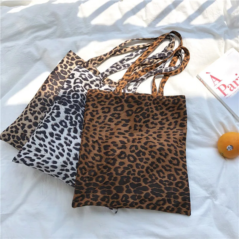 

MEETSELF New 2018 Canvas Bag Is Fashionable And Easy To Go With Casual One-Shoulder And Personal Leopard Print Canvas Bag 7745