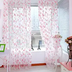 Многоцветные цветочные платки с принтом Sheer Вуаль двери окна шторы панели s