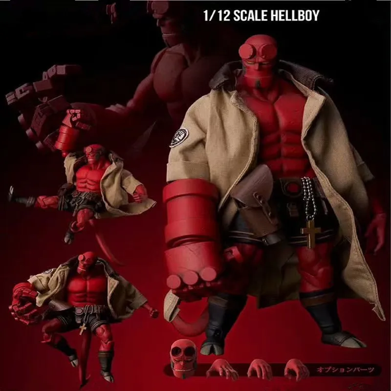 

18cm Hellboy Mezco Real Clothes Can be Undress PVC Action Figure Model Toy Doll Children Gift