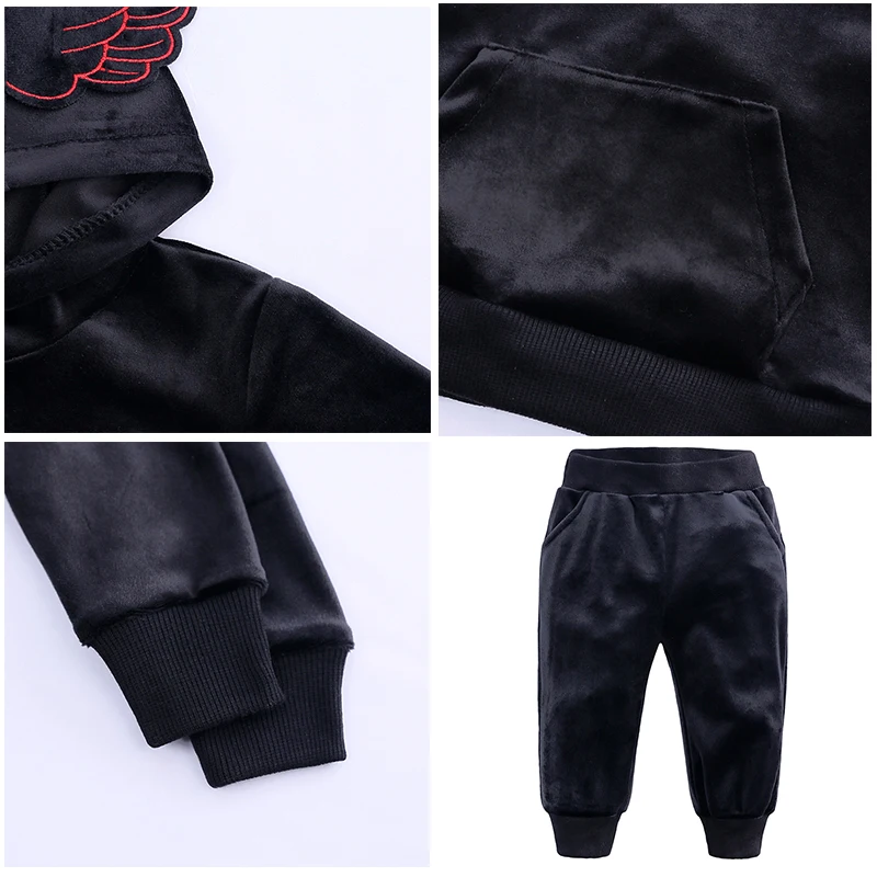 Children Clothing Set Baby Boys Clothes Winter Kids Clothes Boys Batman Hooded+Pants Sport Suit Costume For Boys 1 2 6 Year