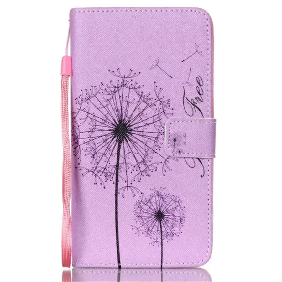 DEEVOLPO кожаный чехол для samsung Galaxy Note 4, 5, S6 Edge Plus, S5, S4, S3, мини-кошелек с колокольчиками, магнитные мешки, чехол D03Z - Цвет: Purple Dandelion