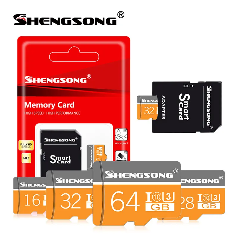 

Fashion high quality Micro SD Card 32GB 64GB 128GB C10 Memory Card 8GB 16GB mini TF Card with gift Adapter for smartphone and PC