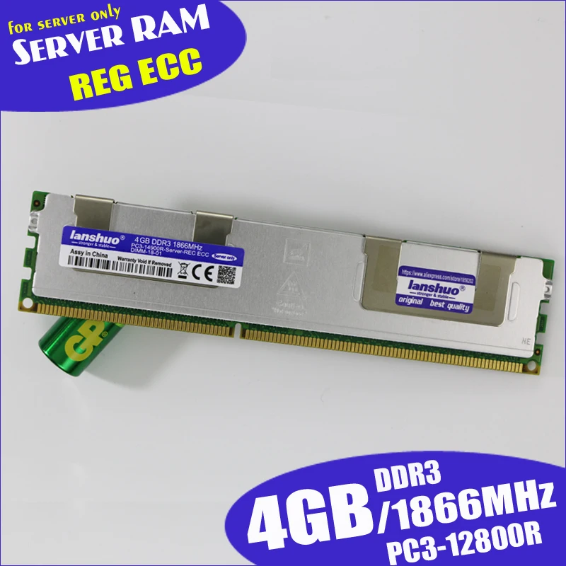 Lanshuo 4 ГБ 8 оперативной памяти 16 Гб встроенной DDR3 PC3 1066 МГц 1333 1600 1866 сервер 8G 16G ECC REG