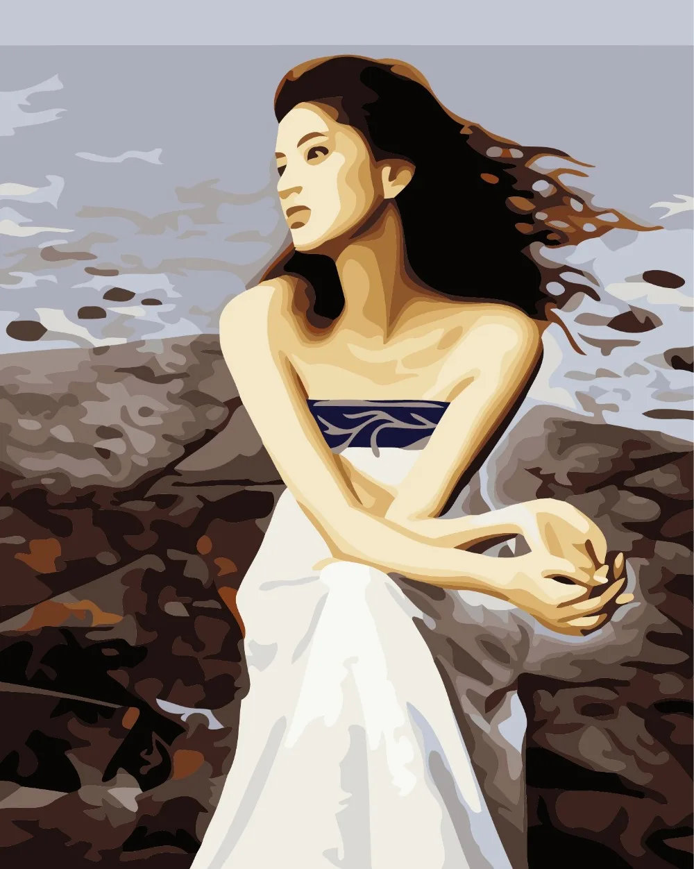 Pretty sexy Woman Oil Painting Pictures Painting By Numbers Wall Art
