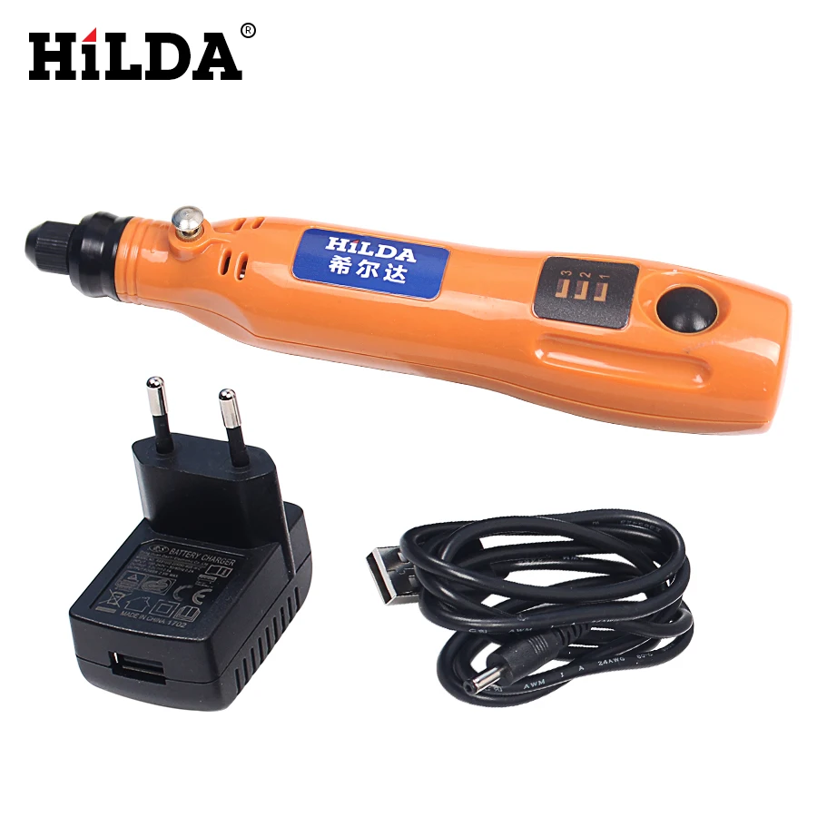 

HILDA Mini Lithium battery Grinder + Grinding Accessories Set Multifunction Engraving Machine Electric Tool Kit Dremel Tools