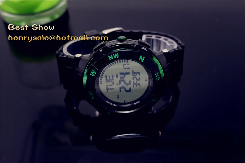 Новые роскошные мужские цифровые часы с компасом, женские, светодиодные, для плавания 50 м, водонепроницаемые часы для мальчиков и девочек, модные часы mutil-function