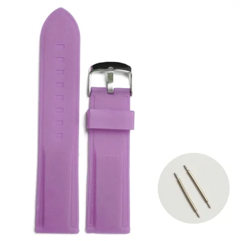 

22mm Lovely Purple Silicone Jelly Rubber Ladies Watch Band Straps WB1054M22JB