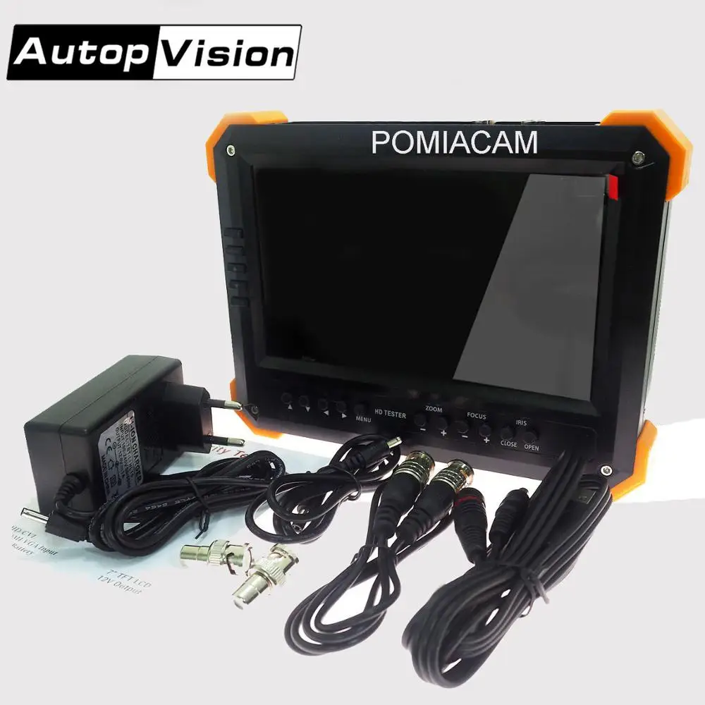 X41TAC AHD CCTV Tester Monitor 4 in 1 for AHD TVI CVI CVBS Camera Security Monitor 1080P with 7