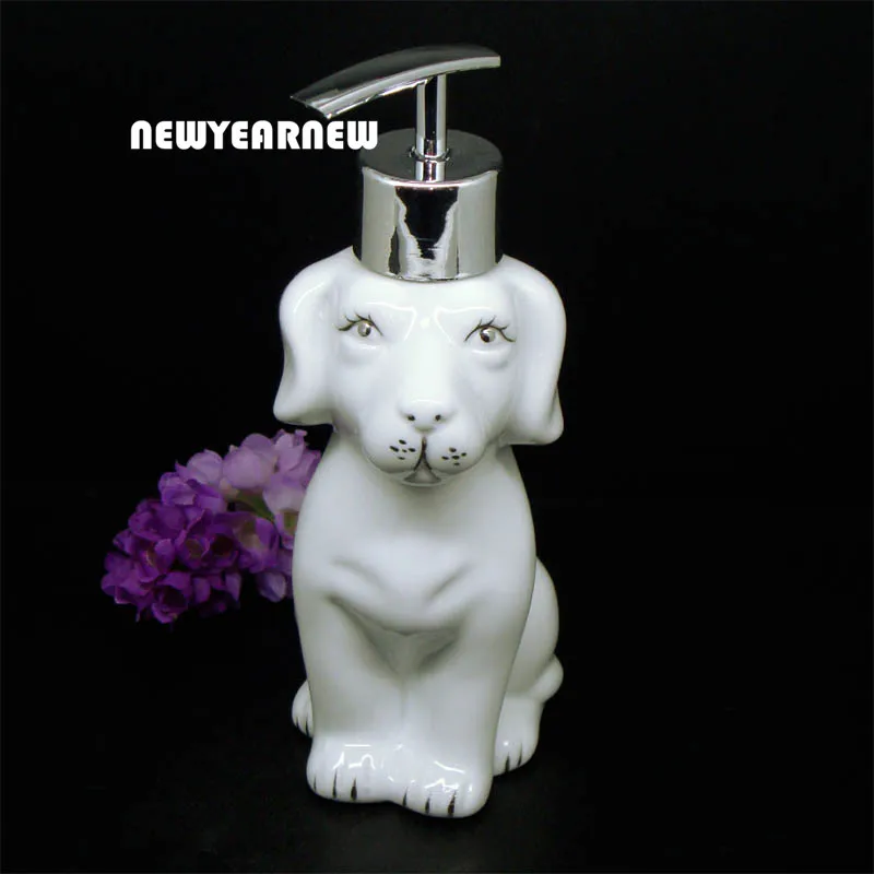 NEWYEARYEAR 300ML dog Ceramic hand washing Latex liquid Bottle soap