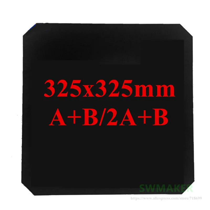 325x325 мм Магнитная клейкая лента для печати на кровать наклейка поверхность